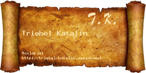 Triebel Katalin névjegykártya