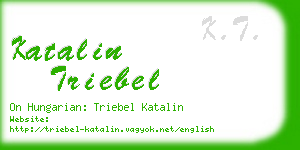 katalin triebel business card